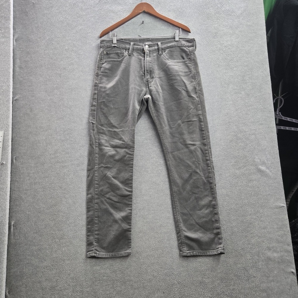 Levi's 513 Men Jeans 34X32 Gray Denim Slim Straight 30" Inseam